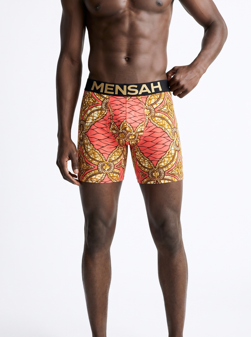 LABADI long boxer brief worn, studio white background
