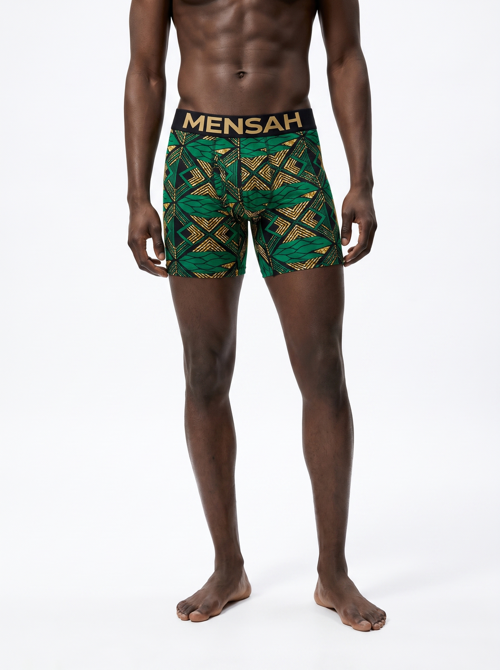 JAMESTOWN long boxer brief worn, studio white background