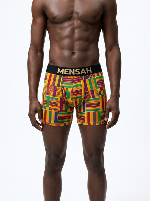 BONWIRE long boxer brief worn, studio white background