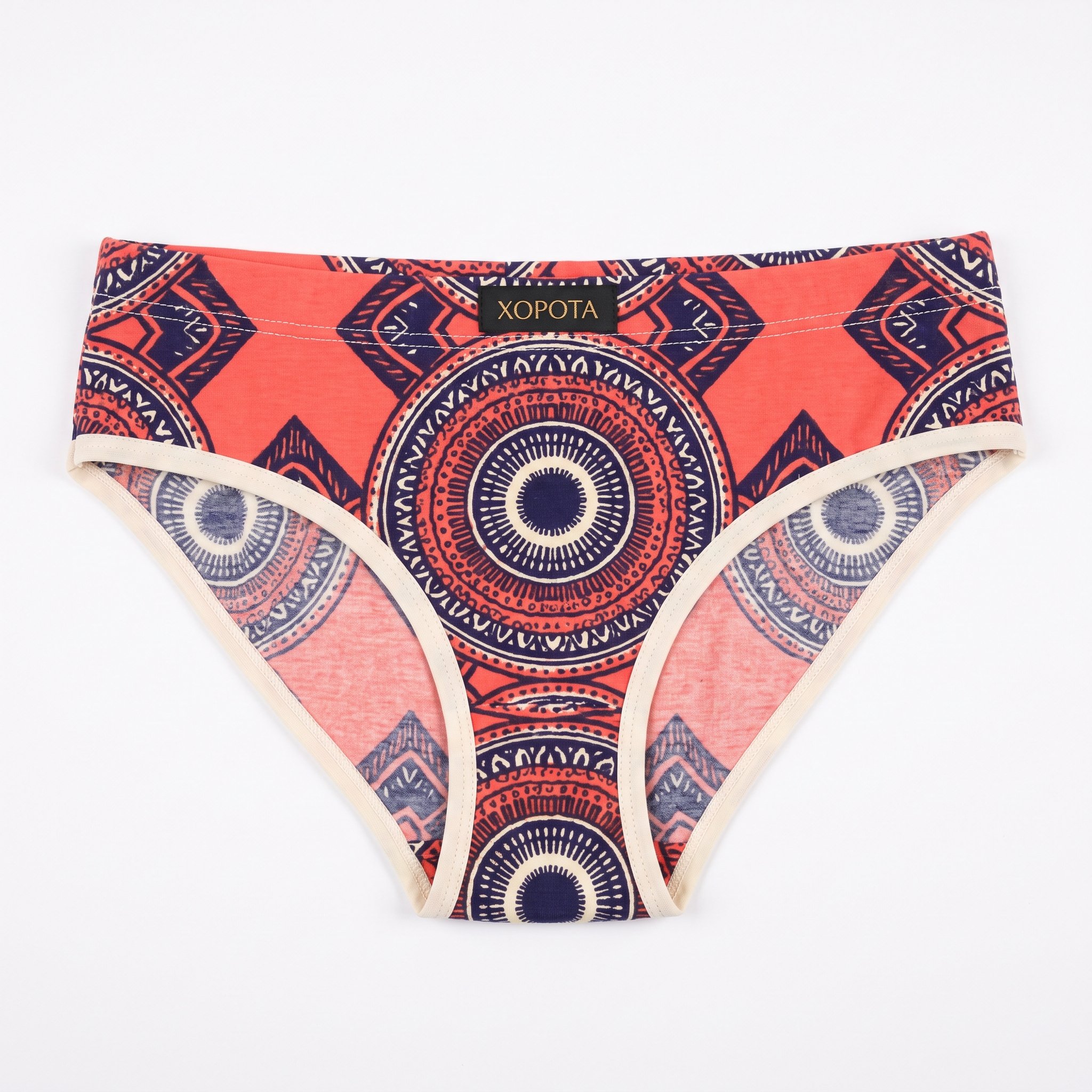 OSU high-cut brief, flat lay front